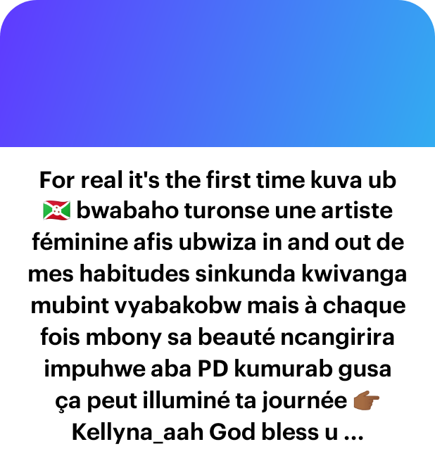 Sir_Umuhirwaa2's tweet photo. Kellyna 😍🇧🇮 https://t.co/pGzuOGcOpE