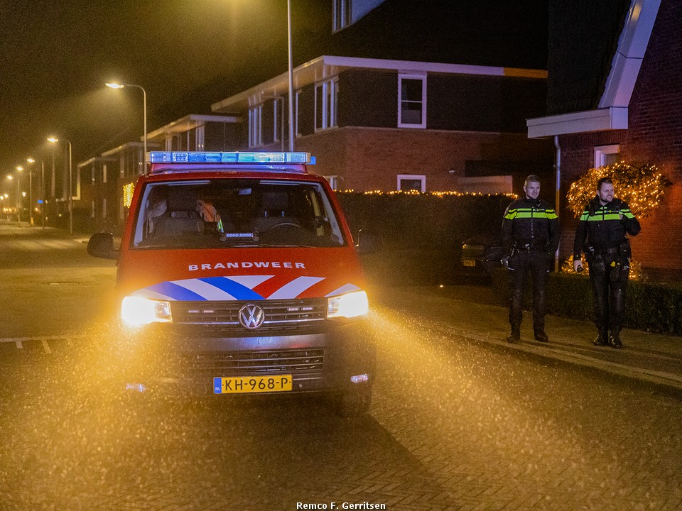 112 melding Brand in schuur bij woning in Gouda