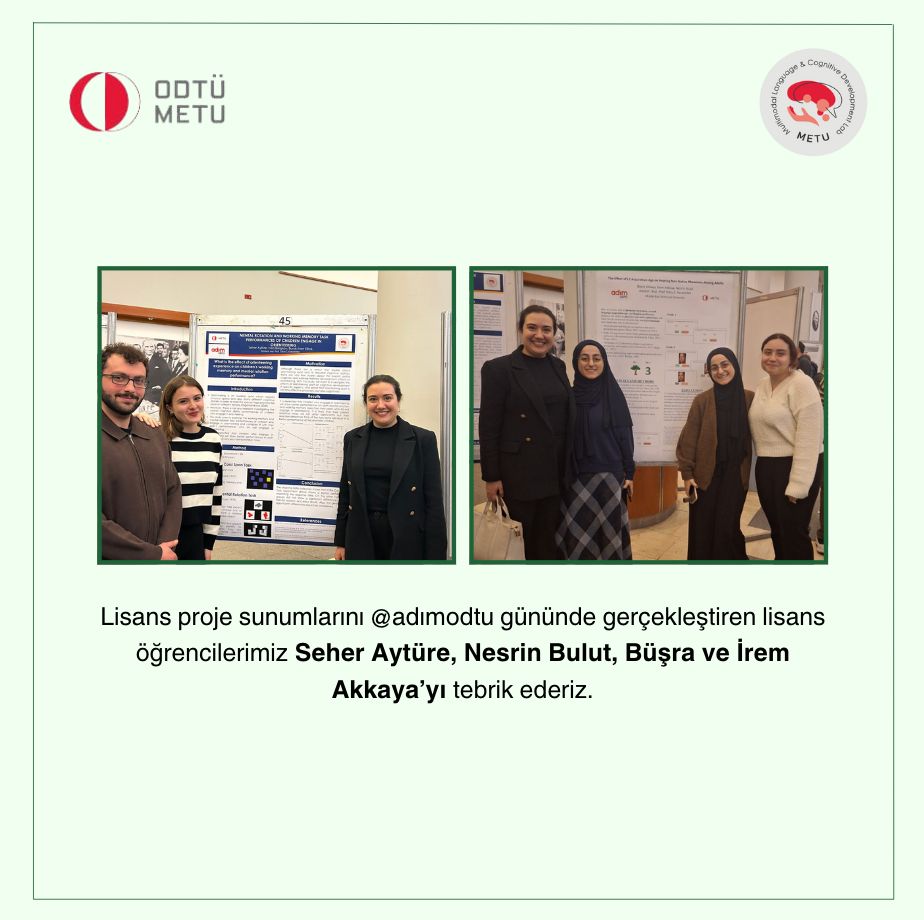 MlcdMETU's tweet image. Congrats to our bachelor students who succesfully presented their projects at the @adimodtu event👏
@METU_ODTU