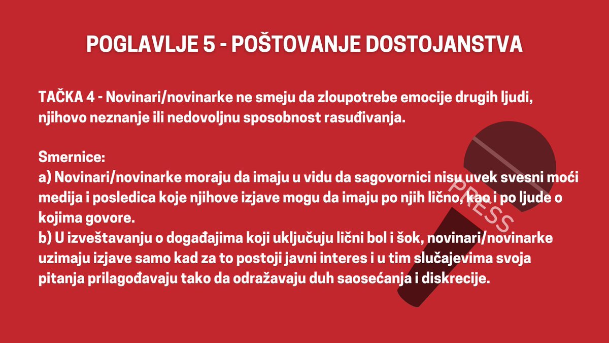 Odgovornost - i profesionalna, i moralna.

#mediji #izveštavanje #odgovornost