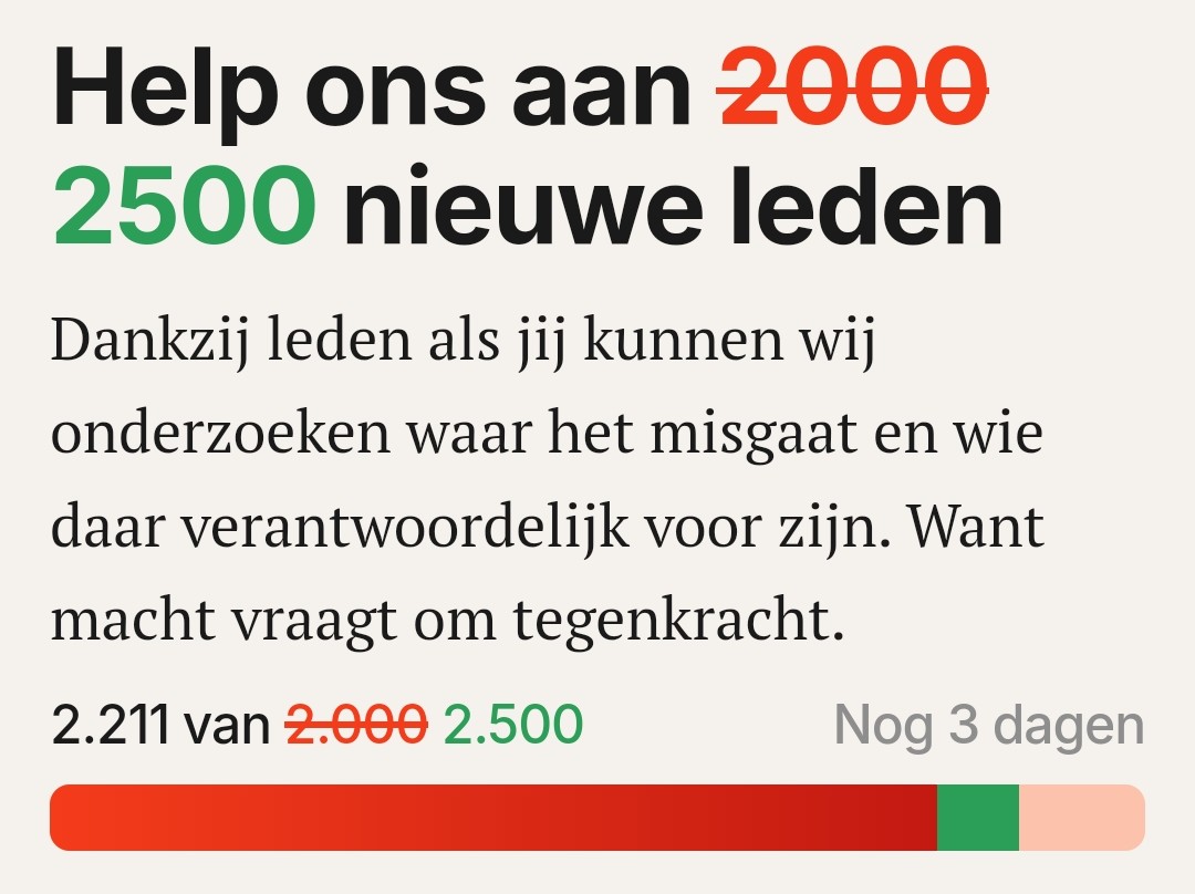 Lise Witteman (@lisewitteman) on Twitter photo Gaat lekker!
Dit helpt ons onafhankelijk te blijven van bedrijven, overheden of filantropen 💪
Draag je steentje bij aan het voortbestaan van de democratische rechtsstaat in Europa, en word vandaag nog lid van <a href="/FTM_nl/">Follow the Money</a> 🙏 Gaat lekker!
Dit helpt ons onafhankelijk te blijven van bedrijven, overheden of filantropen 💪
Draag je steentje bij aan het voortbestaan van de democratische rechtsstaat in Europa, en word vandaag nog lid van <a href="/FTM_nl/">Follow the Money</a> 🙏
