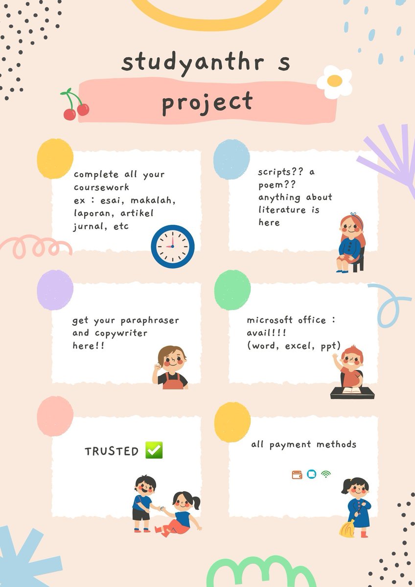 studyanthr's tweet photo. mumpung libur uas mimin @studyanthr open joki tugas LAGIIII!!! yang pastinya trusted 100% ✅️ NO CHAT GPT 🙅‍♀️
✅️ affordable
✅️ parafrase mandiri
✅️ lewat jurnal artikel dan sumber lainnya
kinda active https://t.co/97DBjmW7o0

#jokitugas #jokitugaskuliah #zonauang #jokimurah https://t.co/UwFGwTL3it