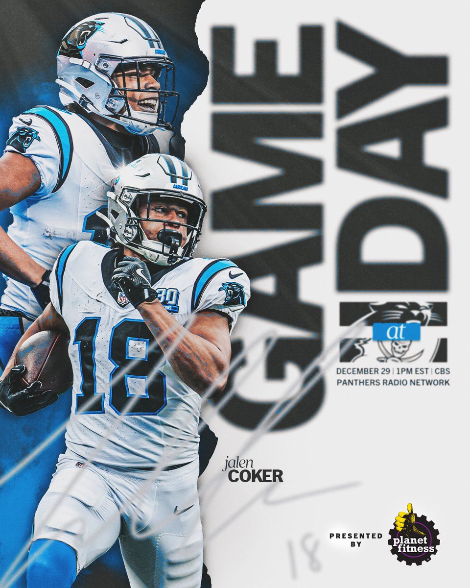 Panthers's tweet photo. GAME DAY FROM TAMPA

📺: CBS
📻: WRFX 99.7 in Charlotte

@PlanetFitness | #KeepPounding https://t.co/OouyxTRL9J
