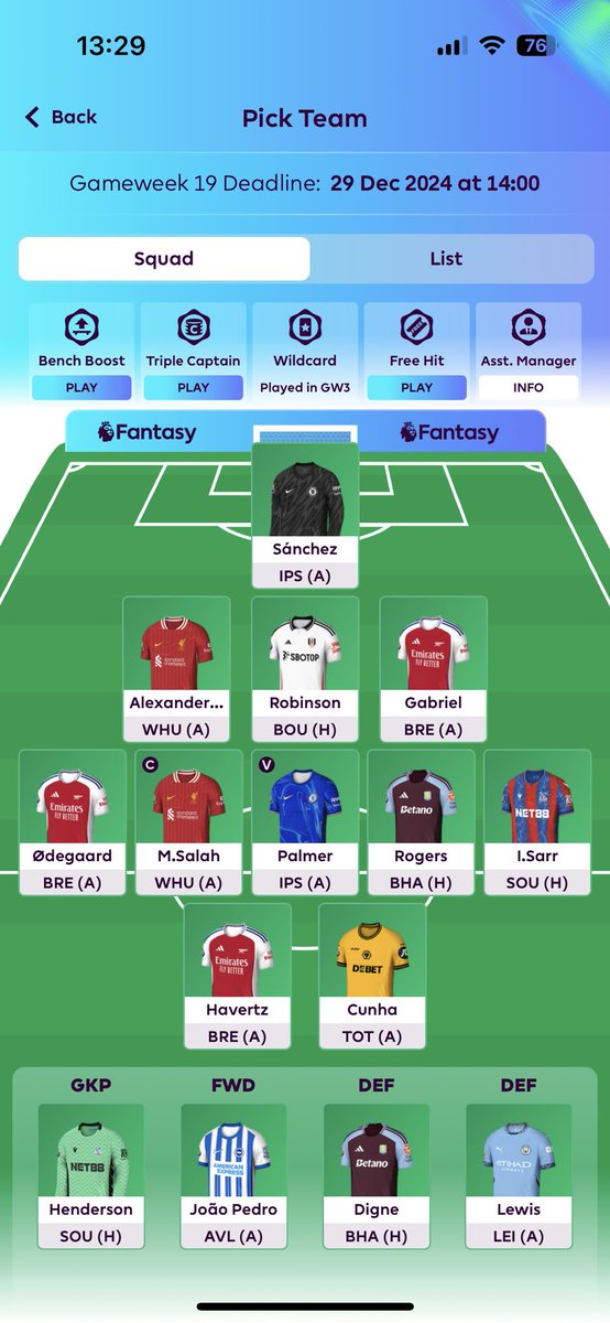 arvidlaudoon's tweet photo. @ZhouFPL Bench boost this? https://t.co/Ose5vcR5uO