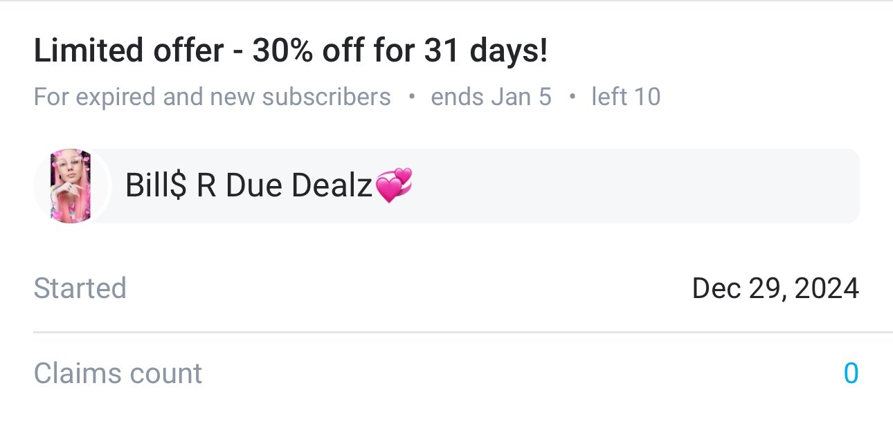 1 pic. Was $24.99; now it’s $9.99 per Month & the next 10 Subs (new or expired) get 30% off their first month👀 Don’t forget to check auto-renewal; once I get 12 NEW Subscribers, I will start posting new content again every other day💯 https://t.co/ykF8rR0SQb https://t.co/VakLkxbr6T