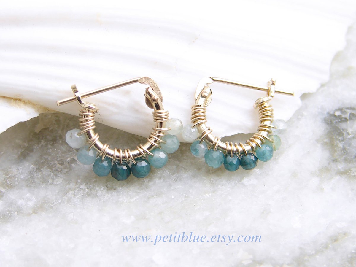 JewelryByMikako's tweet image. Grandidierite Hoop Earrings ~ 10mm or 12mm ~ Rare Genuine Grandidierite ~ 14K GF Earrings ~ Small Hoop Earrings tuppu.net/e92c14ad  #SmallHoop
