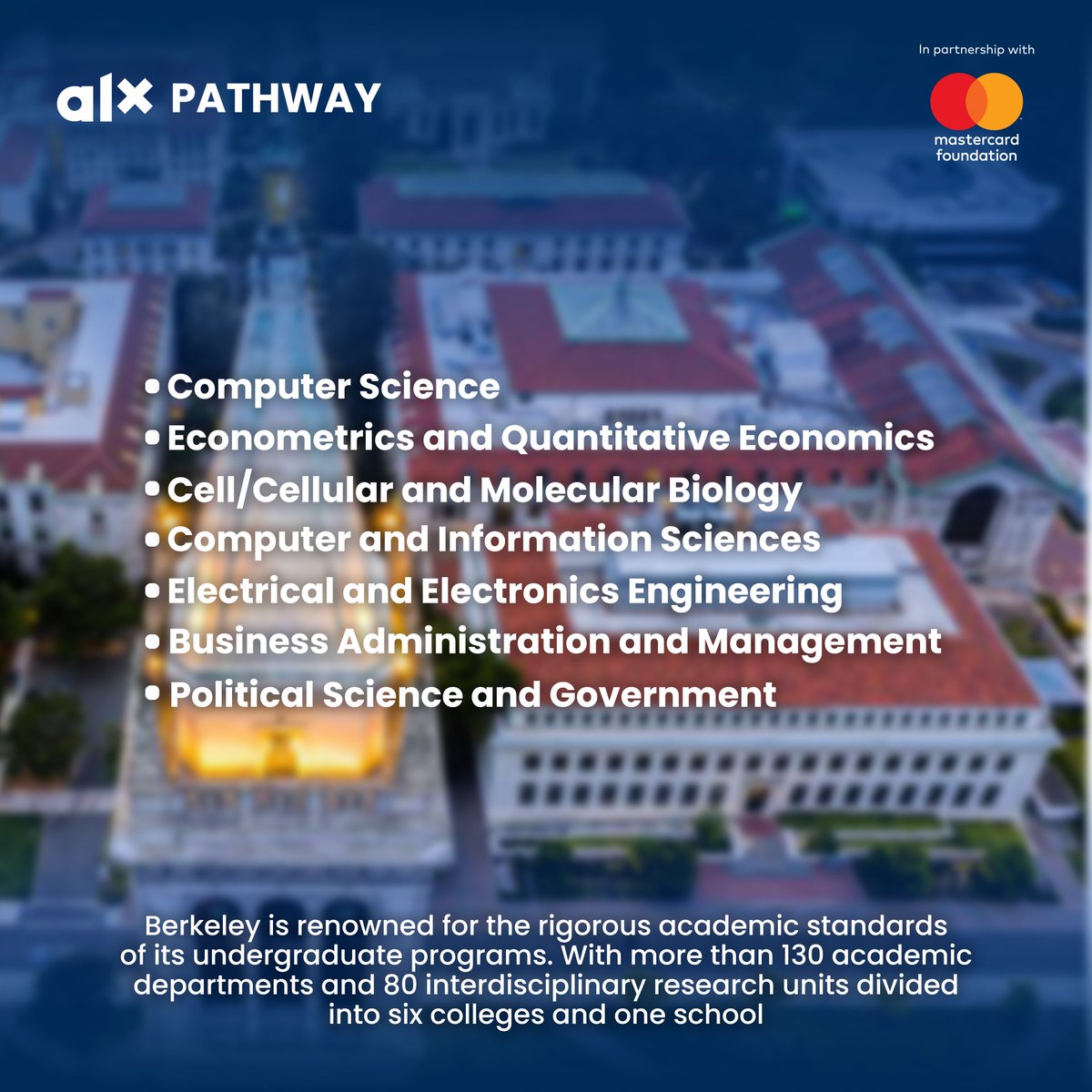 🌟 Redefine excellence with UC Berkeley! 🎓 Explore top programs like computer science 💻, molecular biology 🧬, and business 📈. 🔥 Apply to ALX Pathway today and access world-class universities: bit.ly/3ZIVr2x