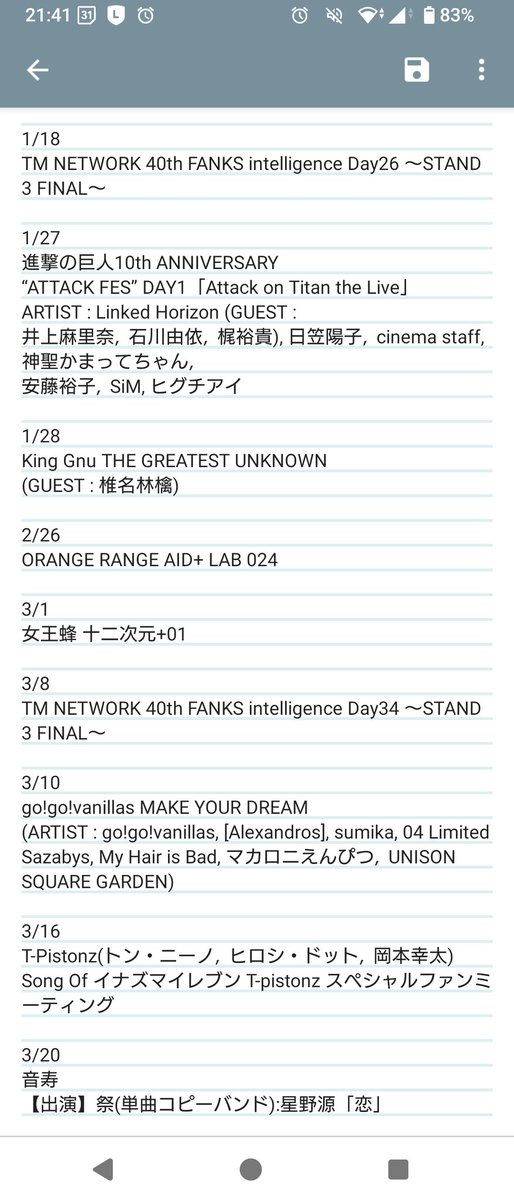 sso2february's tweet photo. #今年行ったライブ
2024年、何やかんや32回もライブ行ってて(明後日の #FANKS_inside を含む)行き過ぎたけど、一番満足度が高かったライブは間違いなくTM NETWORKの #STAND3FINAL https://t.co/UuANDiDdcO