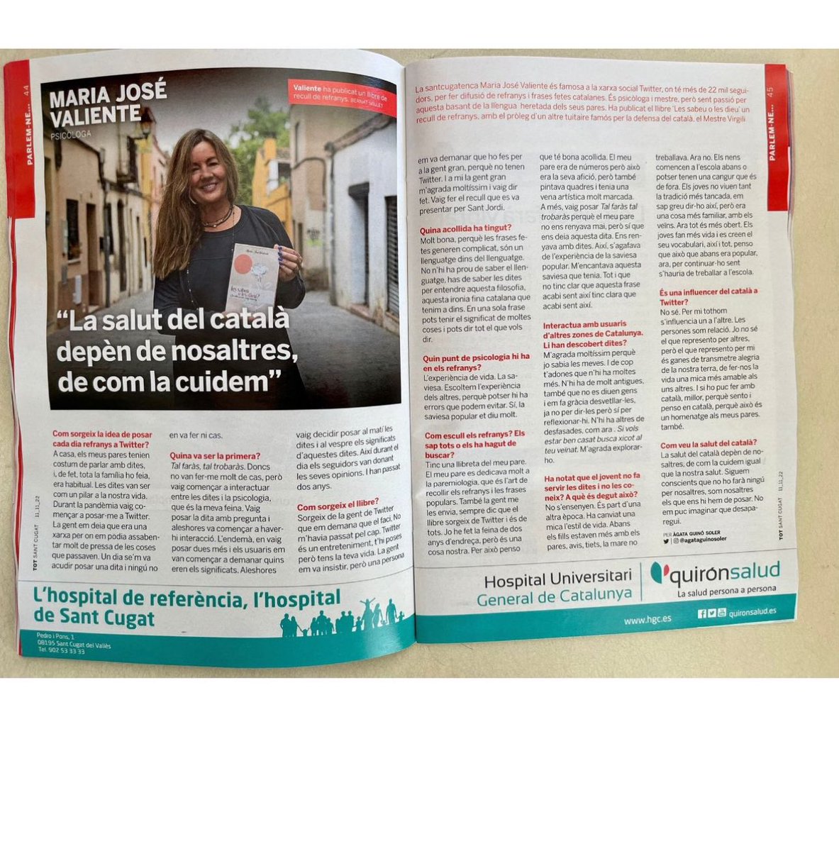 Ja no me’n recordava d’aquesta entrevista.
Però diria que és atemporal, com algunes dites. Les sabeu o les dieu?

• Qui no s’arrisca no pisca.

• Si et fan festes i no te’n solen fer, o et volen fotre o t’han de menester.