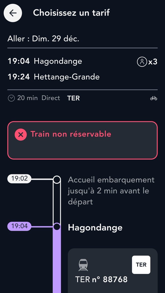 Bonjour <a href="/TERNancyMetzLux/">TER Nancy-Metz-Lux</a> 
Je dois aller sur Hettange pour une soirée et on a voulu tenter le train. On fait comment pour acheter des billets dans ce cas?
Pour ce soir c'est mort, mais l'info m'intéresse pour les prochaines fois. Merci