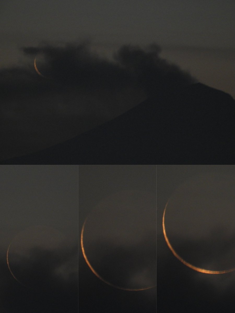 4iluj's tweet photo. Luna menguante entre la fumarola del Popocatépetl 
29 de diciembre de 2024
Último domingo del año https://t.co/muLIFPNuUt