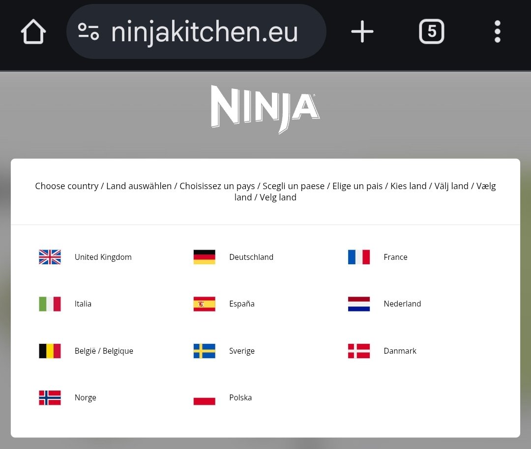 Stephen Redmond 🌱 (@stephencredmond) on Twitter photo Hey <a href="/NinjaKitchen/">Ninja Kitchen</a> and <a href="/NinjaKitchenUK/">Ninja Kitchen UK</a>, you are aware that there are more than 10 countries in the EU where people can buy your products? The UK is not in the EU!
How does someone from a "less important" country register a product? Hey <a href="/NinjaKitchen/">Ninja Kitchen</a> and <a href="/NinjaKitchenUK/">Ninja Kitchen UK</a>, you are aware that there are more than 10 countries in the EU where people can buy your products? The UK is not in the EU!
How does someone from a "less important" country register a product?