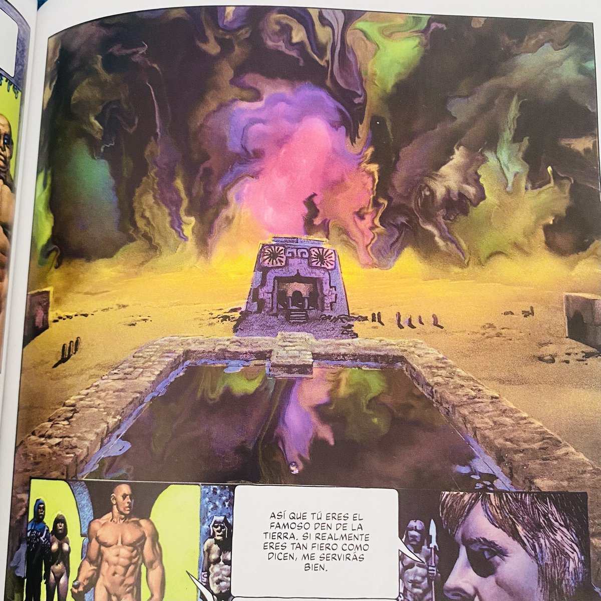 PodcastTDT's tweet photo. Menuda gozadera este primer volumen de DEN. Aventuras, fantasía y sexo en este lisérgico cómic de la mano del maestro Richard Corben y restaurado por el gran Jose Villarrubia. 
Gran edición de @eccediciones 
#tdtpodcast #corben https://t.co/5lpW4ZBTcD