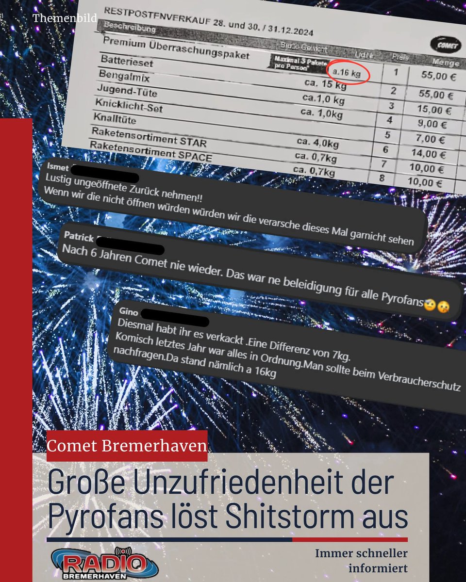 Hier Lesen: facebook.com/share/p/1Dct1n…

#comet #cometfeuerwerk #Bremerhaven