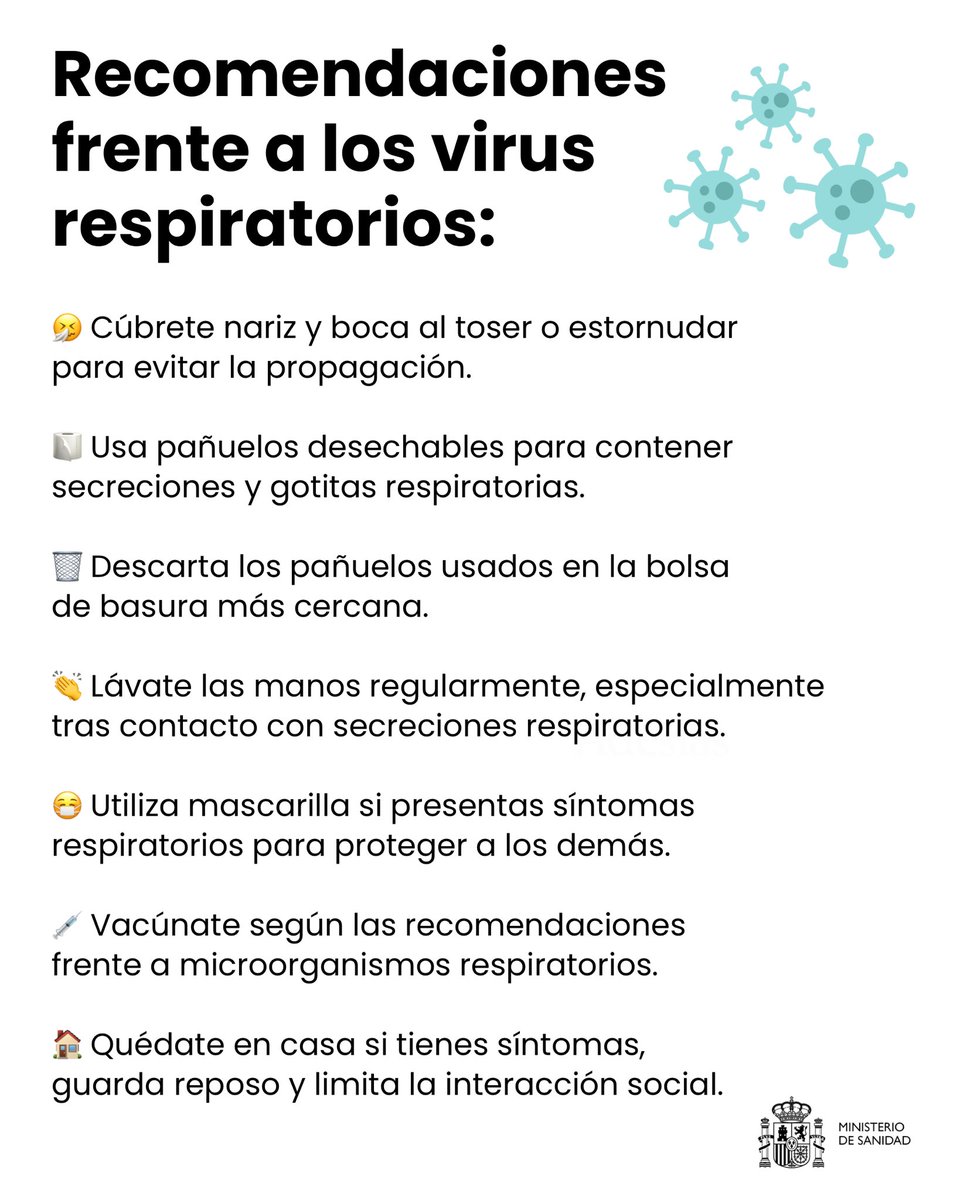 Vigilancia de Infección Respiratoria Aguda (gripe, COVID-19 y VRS). Semana 16-22 dic.

▶️ Casos sindrómicos en Atención Primaria: 665,5/100.000h

▶️ Casos graves en hospitales: 16,6/100.000h

Protégete y protege a tu entorno:
