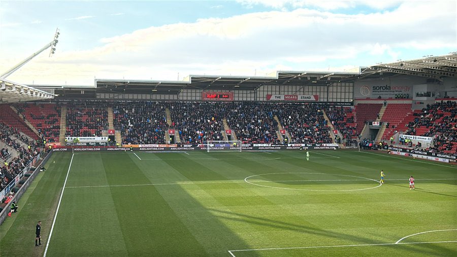 Stockport County fans at Rotherham today