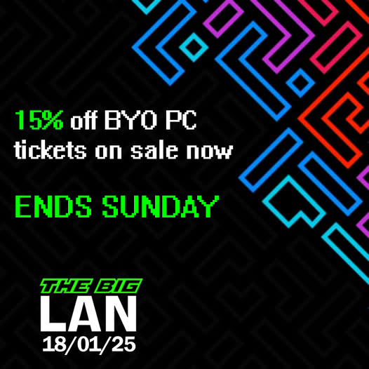 TheBigLAN's tweet photo. Tickets at https://t.co/zGnTTb26Fe

#Melbourne #LAN https://t.co/cSylzINJhg