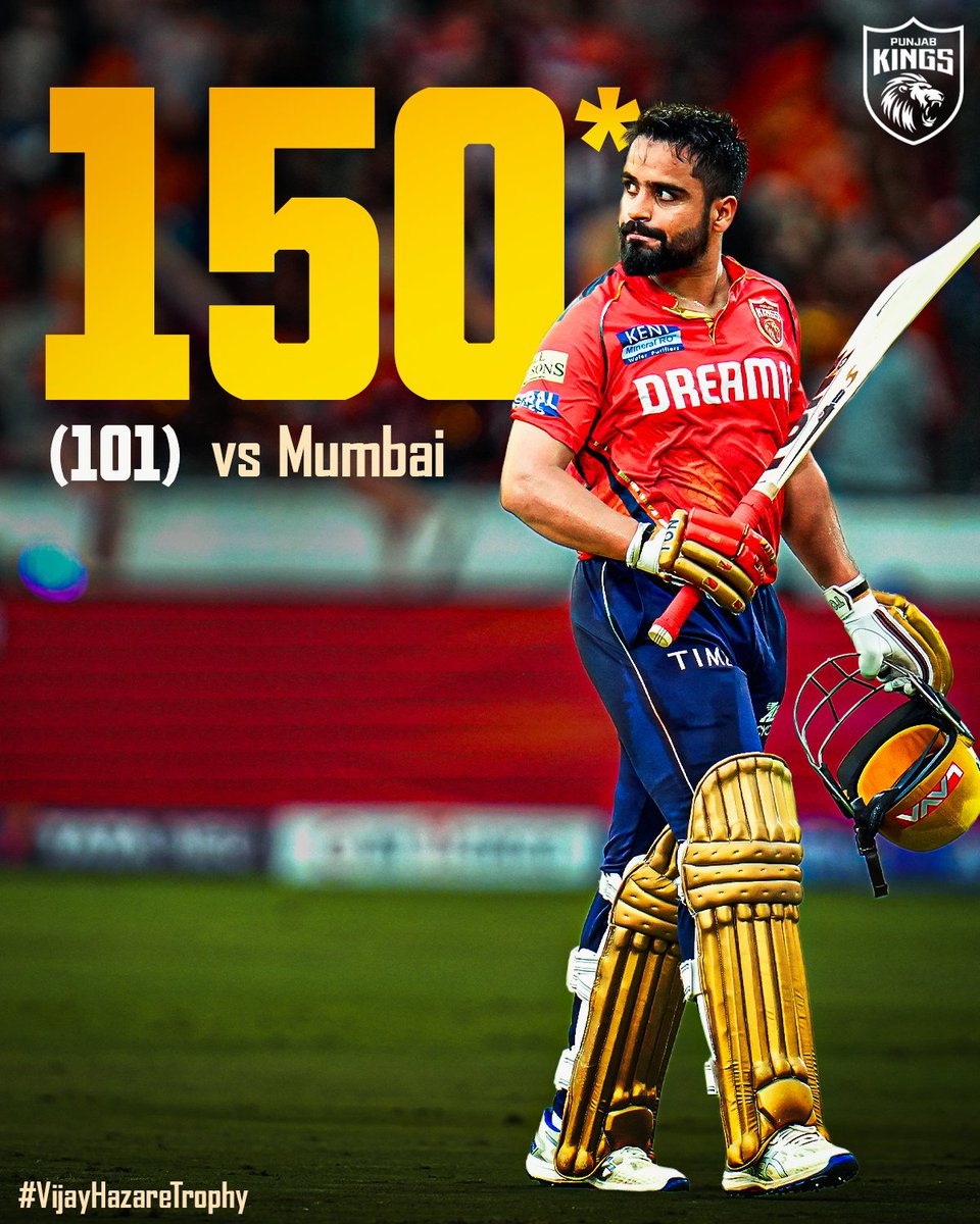 PunjabKingsIPL's tweet image. 𝐃𝐡𝐨𝐨𝐦 𝐏𝐮𝐧𝐣𝐚𝐛𝐢, 𝐏𝐮𝐧𝐣𝐚𝐛𝐢! 𝐃𝐡𝐨𝐨𝐦 𝐏𝐮𝐧𝐣𝐚𝐛𝐢! 🦁🔥

#PrabhsimranSingh #ArshdeepSingh #VijayHazareTrophy #PunjabKings