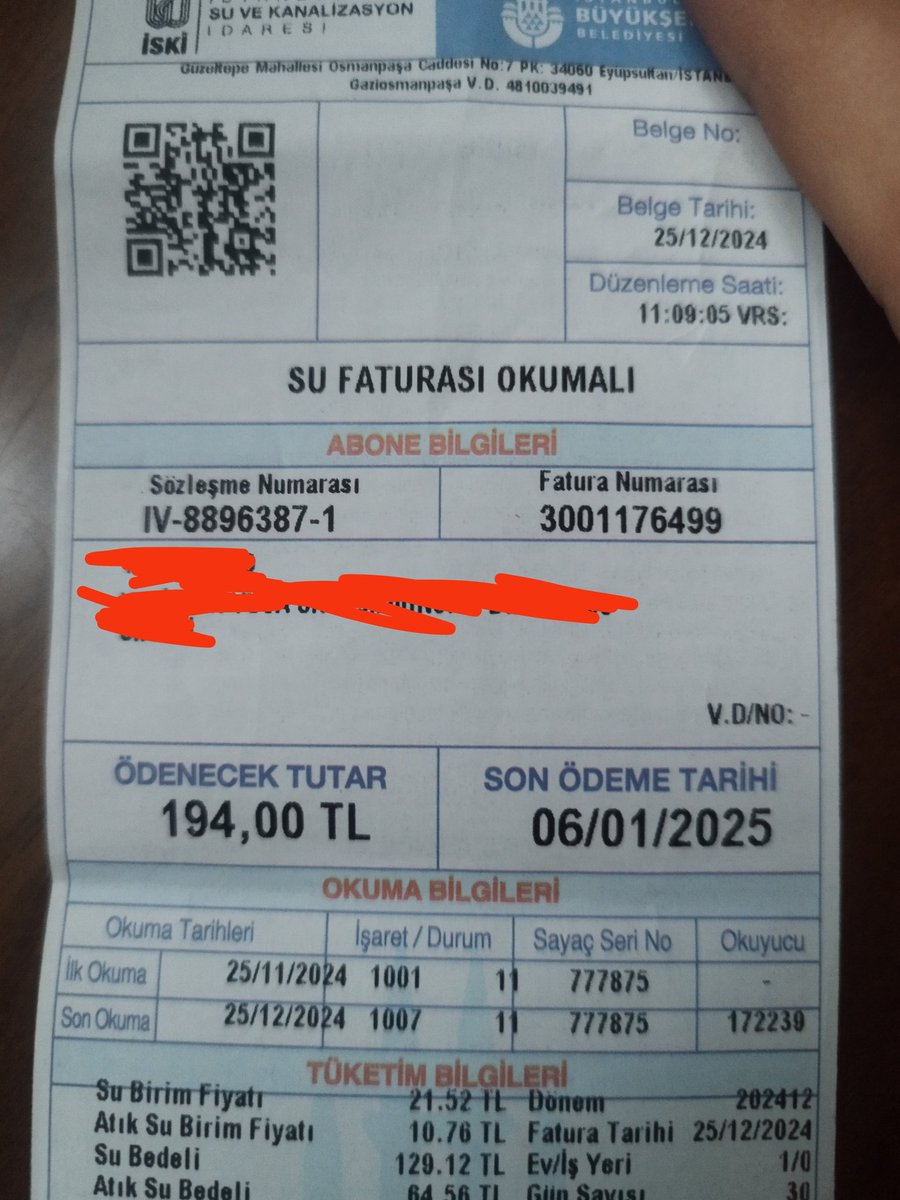dunya20101's tweet photo. İSTANBUL 
194 LİRALIK SU FATURASI VAR 
COK AMA ÇOK ÇARESİZ BİR AİLENİN https://t.co/rPIS7BHsHH