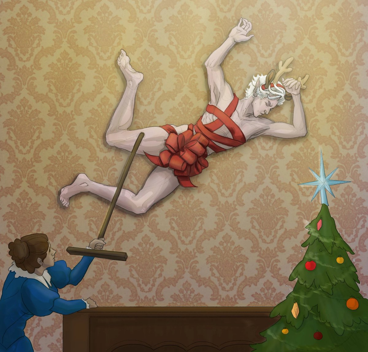 That moment when the hyperfixation fades, but the feed and algorithms are still here 😅
And these amazing artists have drawn so many incredible holiday artworks with the character, that they're being sent to all my chats non-stop.
#BaldursGate3 #Astarion #funny