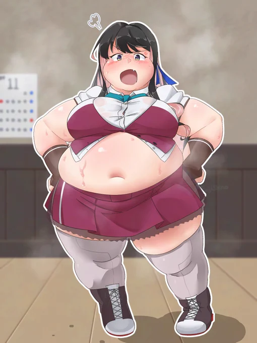 肉の日絵寒くなったのに夏服で汗だく。なぜでしょう 