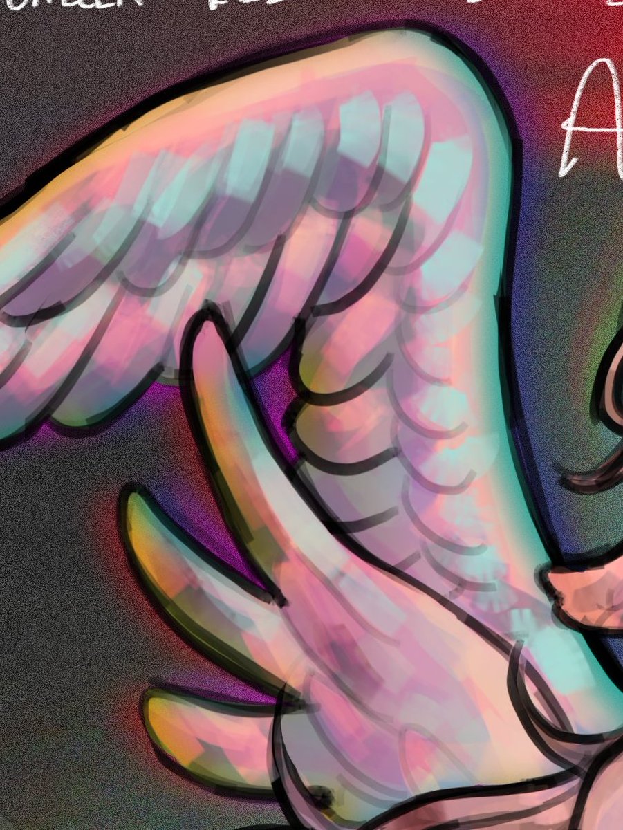WoodylemonIII's tweet photo. #furryart #angleart @crumbge Kind of adorable. The blush to the eyes, and the wings are touched finely with light blue strokes. Stomach and legs are fine shape using the bright strokes and hue, light folds around her. The double pupils are cute but the sinister nature. https://t.co/7zoRETqX2o