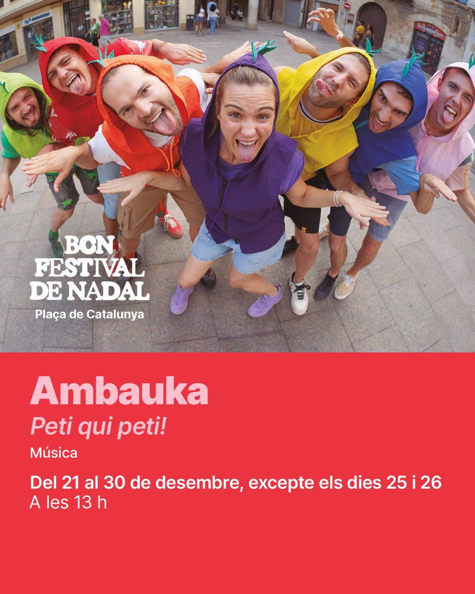 <a href="/barcelona_cat/">Barcelona</a> <a href="/bcn_ajuntament/">Ajuntament de Barcelona</a> A les 11 h iniciarem la programació de matí amb l'espectacle "Estacions de Nadal", d'<a href="/elsescarlata/">escarlata</a>, la cia Les Pinyes, Xavier Bobés i la cia. Ortiga.

I què t'espera després? A les 13 h, gaudeix amb <a href="/ambauka/">AMBAUKA</a>!

#NadalBCN