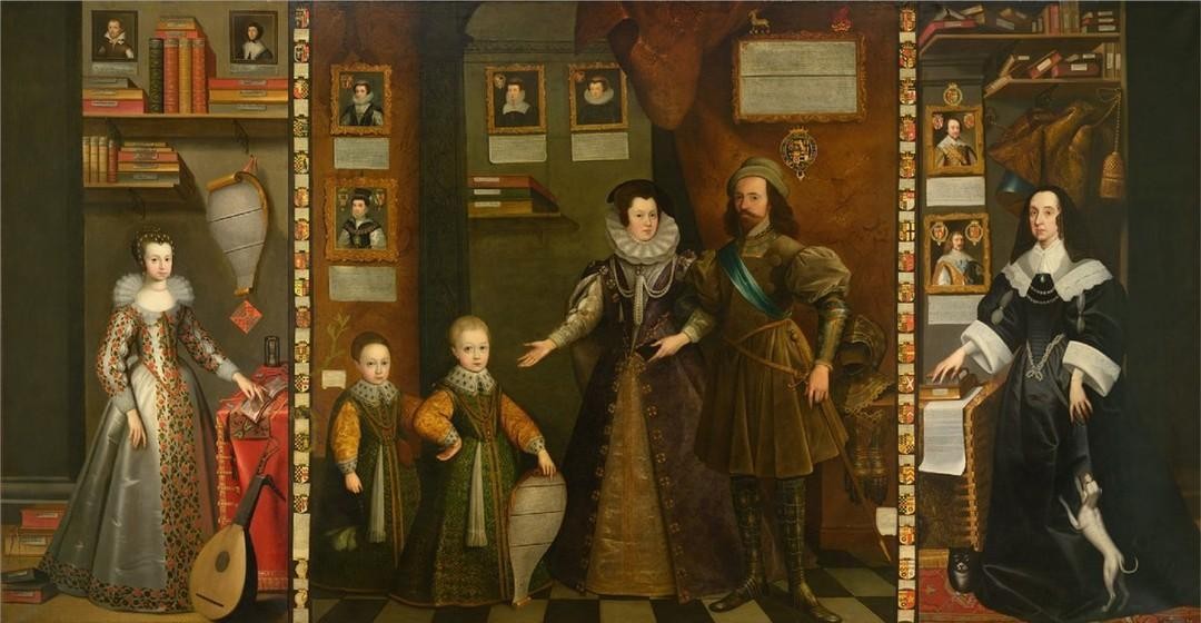 thedudleywomen's tweet photo. According to the 1646 composite painting 'The Great Picture', #AnneRussell, Countess of Warwick, was born "about the latter end of December" 1548, at Cheynes, Bucks, the eldest daughter born to Francis Russell, 2nd Earl of Bedford, and his first wife, Margaret St John. #Tudors https://t.co/ShB3AVLLKj