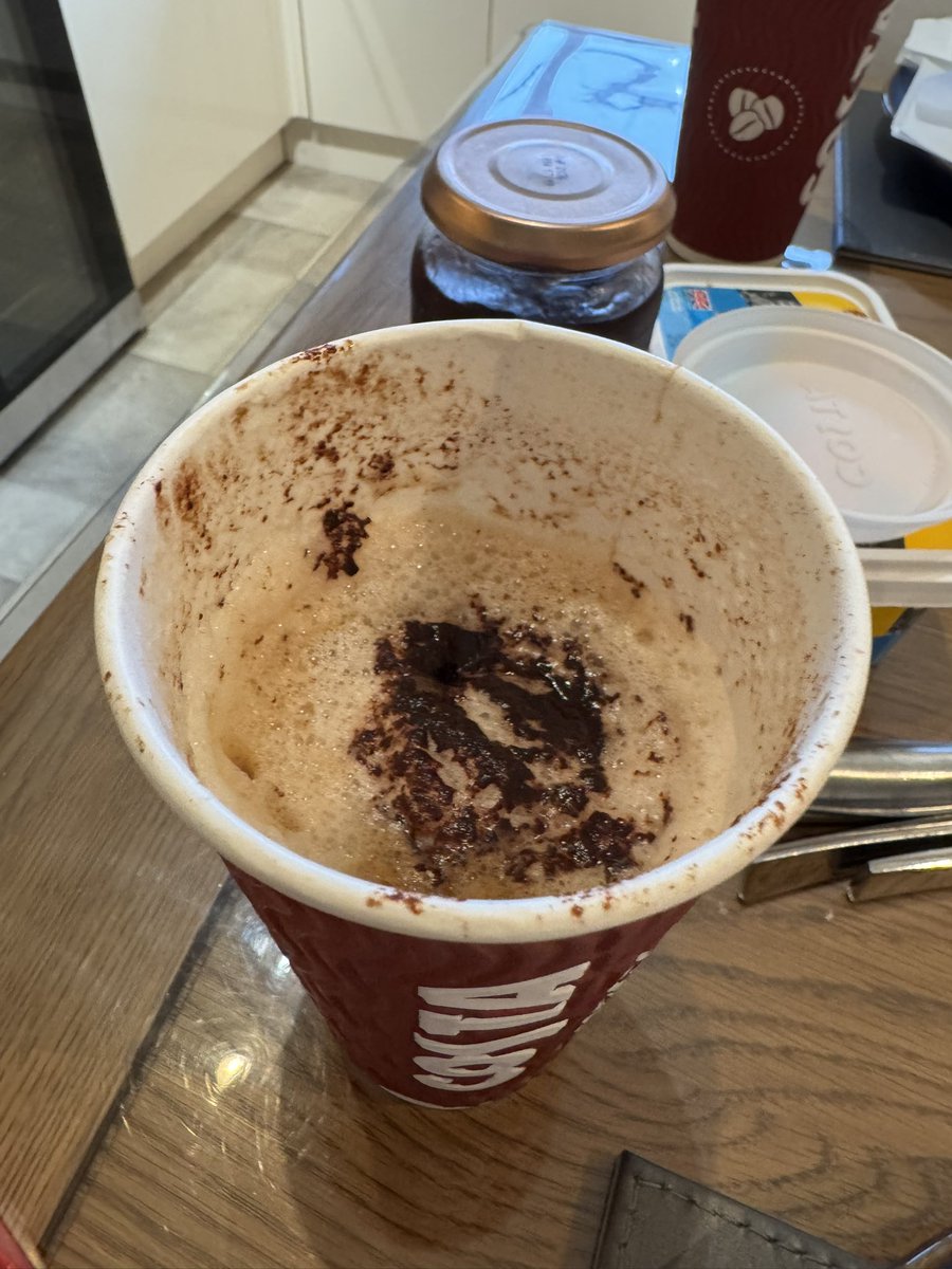 Feeling robbed by <a href="/CostaCoffee/">Costa Coffee</a> this morning! This is not a large cappuccino. I ordered and paid for via <a href="/UberEats/">Uber Eats</a> a large cappuccino without dusting! #fuming I have not touched this! Not a single mouthful! It’s barely a regular in a large cup! Can #customerservice help please!