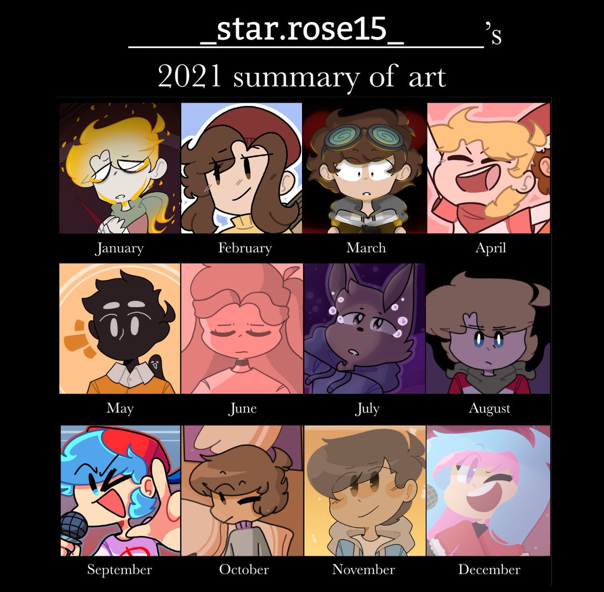 stxrrose15's tweet photo. I’m gonna do a thread posting my summary of art per year starting 2021 BWHAHAHA it was a dark year…. (d//mp trenches) https://t.co/QtGzF1VOI0