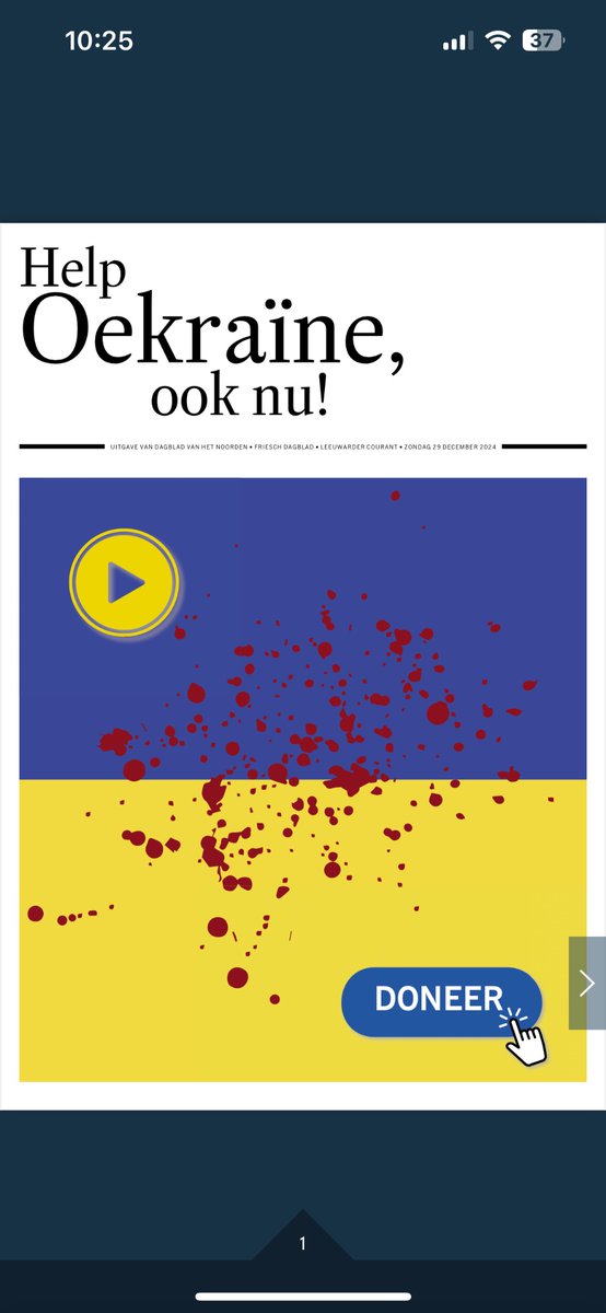 Dagblad vh Noorden brengt vandaag de eerste zondagskrant uit. Hierin staan verhalen die collega’s maakten tijdens hun reizen naar Oekraïne.

Lees de krant gratis via de nieuwe app (apps.apple.com/nl/app/dvhn-ni…) en laat een donatie achter. Het komt goed terecht. Beloofd.