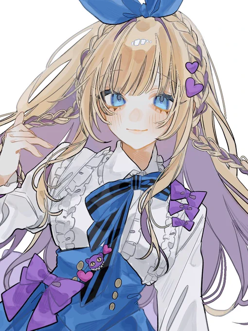 キャラデザ交換でしうちゃんデザインのアリスちゃんを描きました 