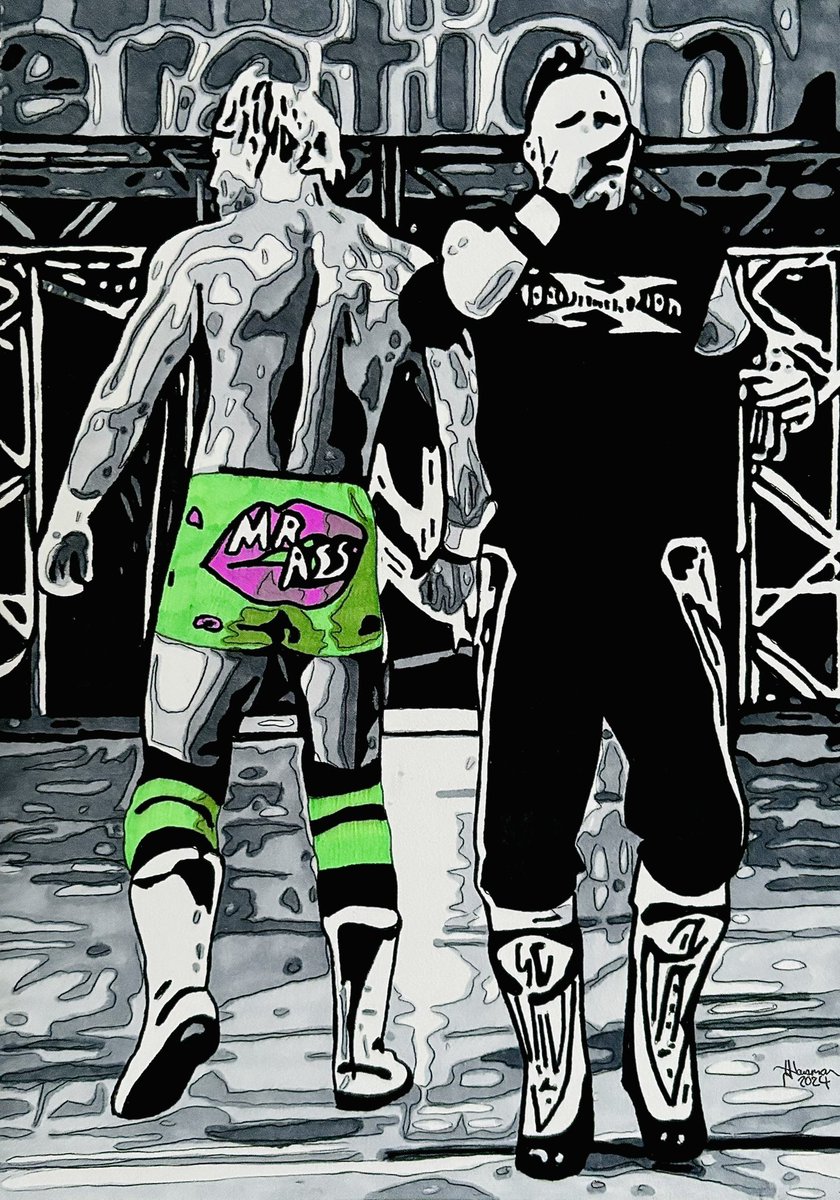 HollywoodArtLH's tweet photo. “Oh You Didn’t Know?” #NewAgeOutlaws #RoadDogg #JesseJames #BaddAss #BillyGunn #DGenerationX #WWE #AttitudeEra #Art #Artist #Artwork #FanArt @BrianRDJames @RealBillyGunn @90sWWE @Wrestling80s90s Hand drawn using Spectrum Noir ✍️❎ https://t.co/cmgmKBZNjn