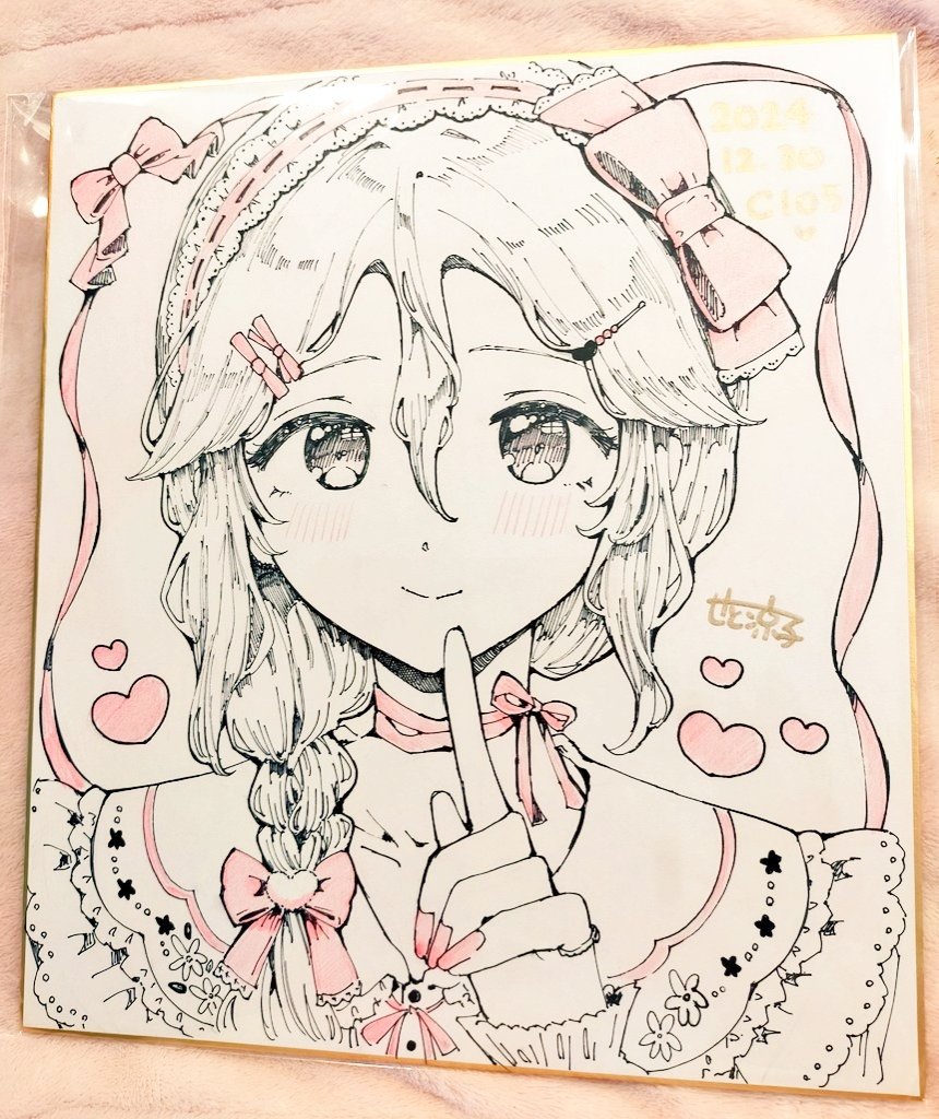 明日のコミケ用に色紙2枚描きました、ご興味ありましたらよろしくお願いします🙇‍♀️✨
(先着、お一人様1枚) 