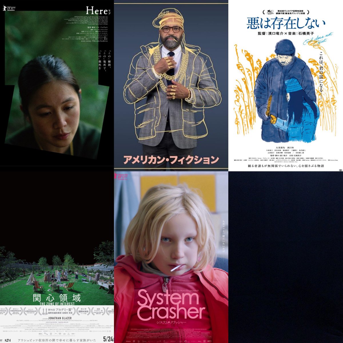 asimo_tw's tweet photo. #2024年映画ベスト10
#2024年映画ベスト

Here
American Fiction
悪は存在しない
関心領域
システム・クラッシャー
ナミビアの砂漠
SUPER HAPPY FOREVER
ジョイランド わたしの願い
ロボット・ドリームズ
大きな家

※公開順
※新作鑑賞本数104本 https://t.co/s8R7uy03mg