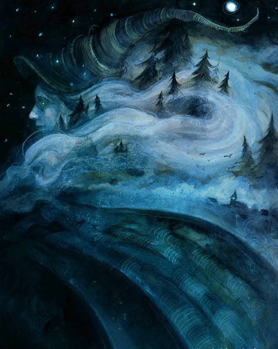 TitaniasRealm's tweet photo. The Year Walk ('årsgång') was a Swedish ritual, usually practiced on New Year's Eve. The practitioners would venture into a dark forest all alone at night, and face challenges like encounters with supernatural beings. Those who persevered, would see the future.

#FolkloreSunday https://t.co/Z5PbPmICdn