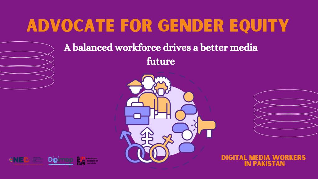 digimappk's tweet image. Need Advocacy for Gender Equity

🤌☀️Gender equity in digital media is essential. 

♨️🔊Women must have equal opportunities in leadership and technical roles.

#GenderEquity #InclusiveMedia #WomenInMedia #DigiMAPInsights #DigiMAP #NED #IFJ