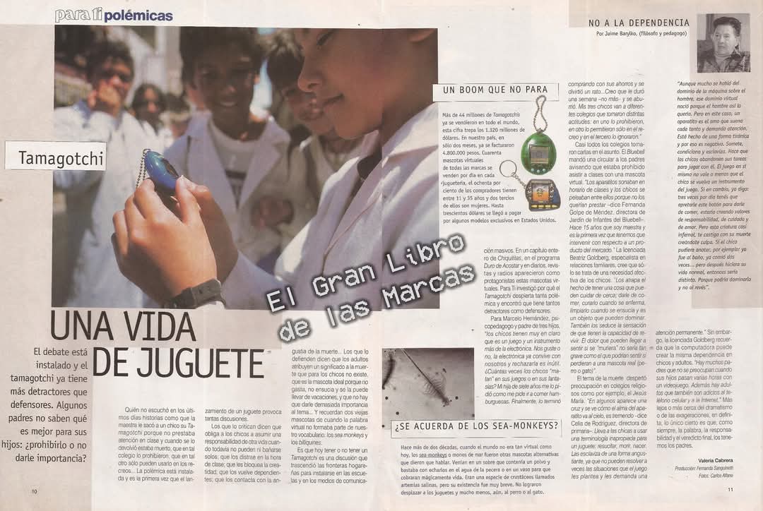 El pánico tecnológico moral en los 90 eran los Tamagochis. Algunos decían que causaban adicción y problemas en las aulas. No deja de ser curioso leer este artículo y encontrar muchas similitudes en el relato con lo que sucede hoy en día con otras tecnologías.
(Un tuit más).