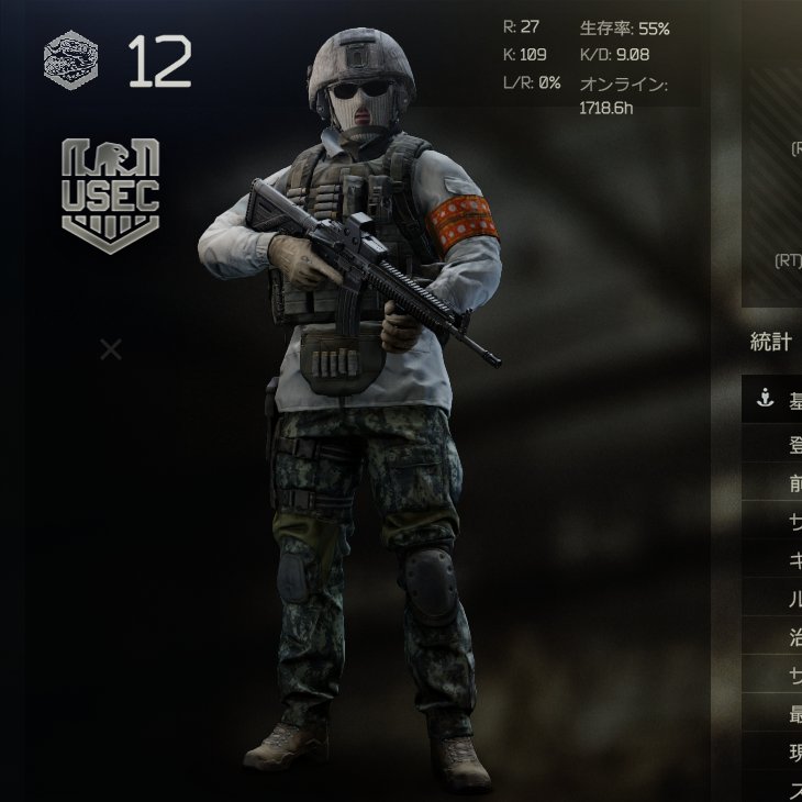 タルコフ冬仕様！
この腕章かわいい笑