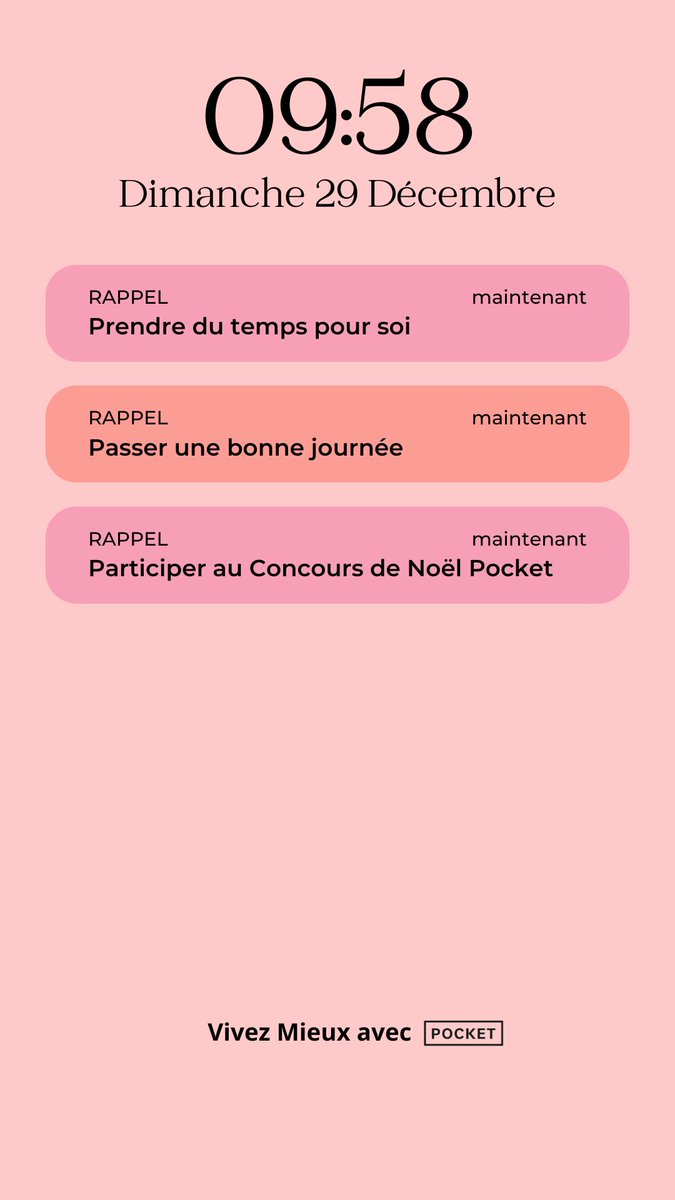 RAPPEL #CONCOURS 🍂 🎅🏻 𝗛𝗼 𝗵𝗼 𝗵𝗼 🎁

Il est encore temps de tenter votre chance à notre grand concours de Noël !

Pour cela, suivez le lien 👉🏻 lp.lisez.com/lp/concours-de…

📆 Vous avez jusqu'au 31/12 ! #DeveloppementPersonnel #Bienêtre