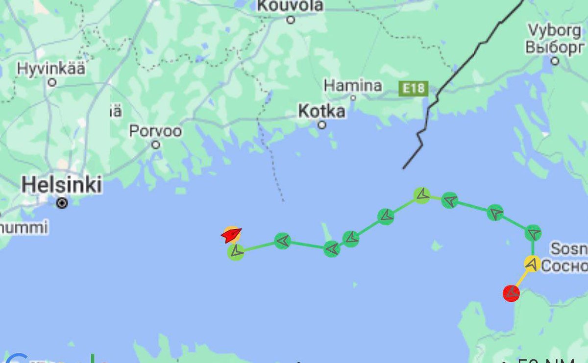 russia is apparently planning to cut or damage cables in the Baltic Sea again - a ship of the russian shadow fleet near the Finnish border is carrying out strange maneuvers.

A patrol ship of the Finnish Navy is sailing alongside this ship to immediately stop any provocations