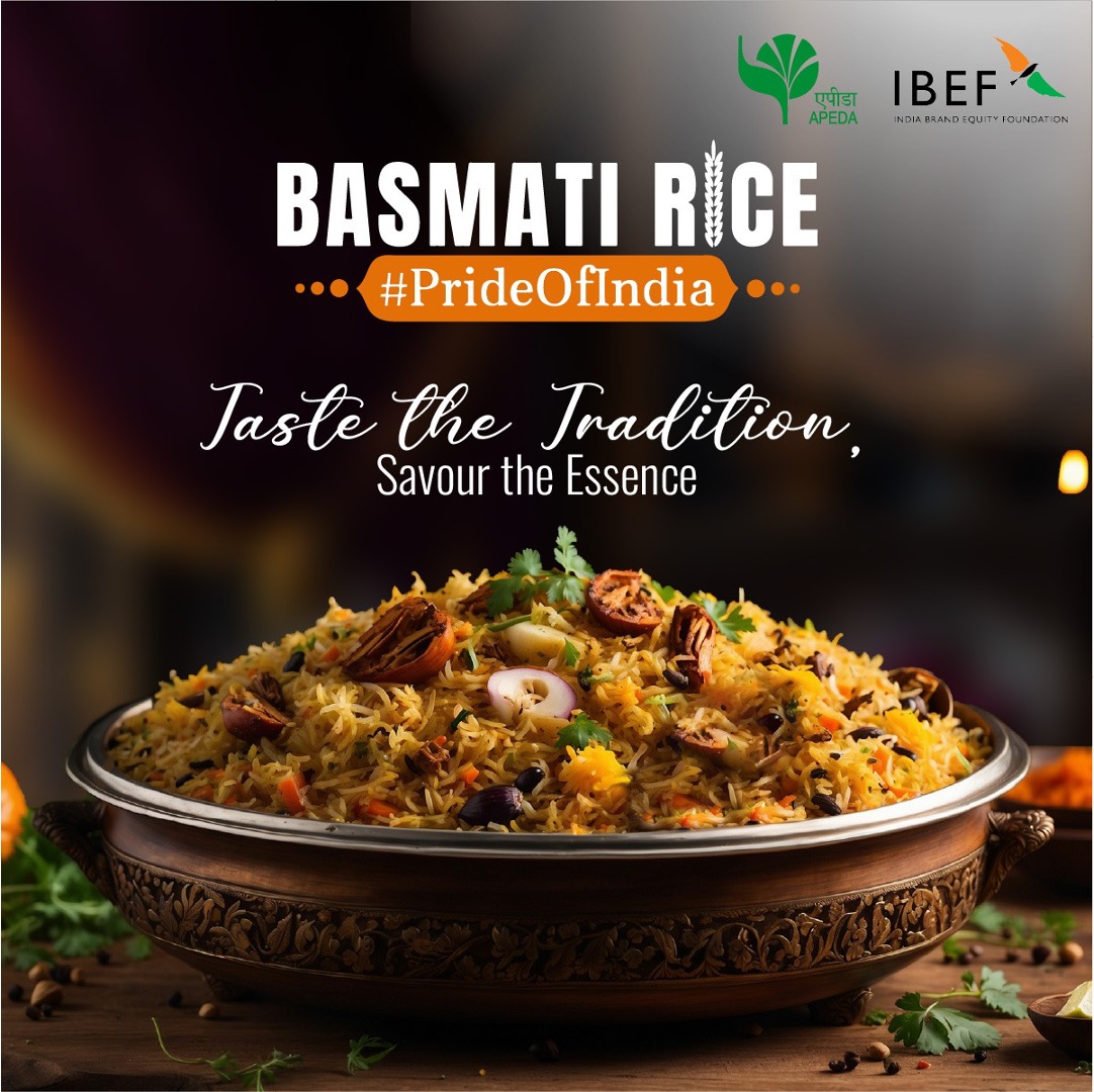 Brands_India's tweet photo. Indulge in the timeless elegance of Basmati rice. Each grain is a testament to India's rich agricultural heritage.
@AgriGoI @APEDADOC @DoC_GoI
#BasmatiRice #PrideOfIndia #MinistryOfAgriculture #DepartmentOfCommerce #APEDA #BEDF #BrandIndia #DiscoverIndia https://t.co/G3ruhA4lPq
