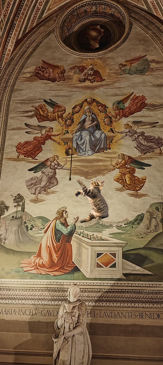Fitoralia's tweet photo. Virgen jugando con gato. Oleo sobre lienzo. Zinzano 1256. https://t.co/Nlut2FPLQM