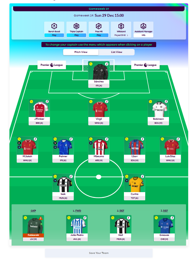 clement_leroux's tweet photo. @FPLTom_ Hi Tom, what would you do with this lot. transfers and bench setup/ https://t.co/QDmZEyi9ma