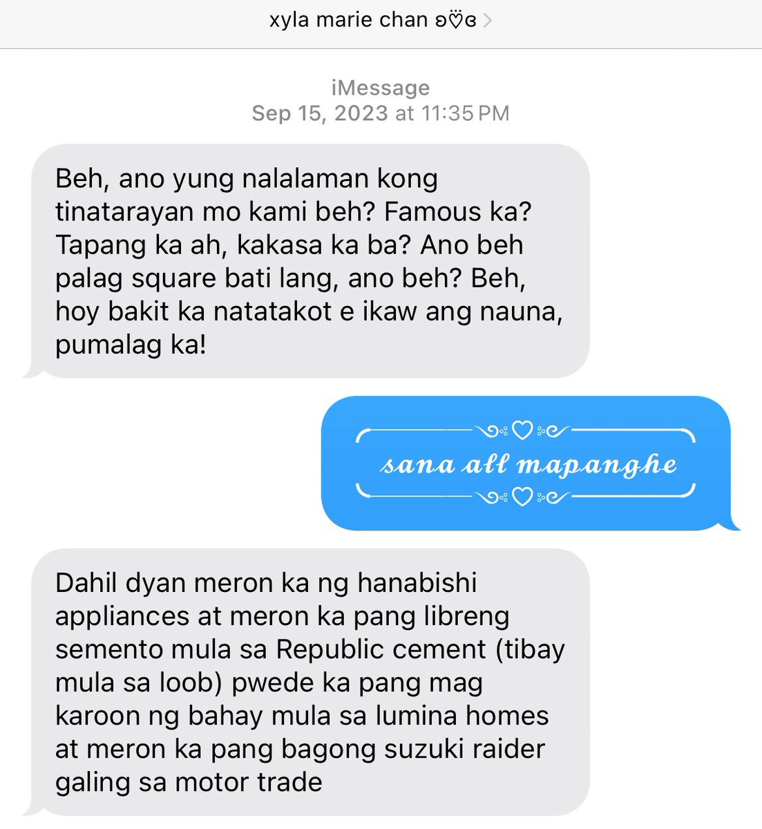 happy birthday, xyla marie! kahit wala tayong matinong usapan, buti naman at nagkakaintindihan pa rin tayo! basta, I gotchu all weiz! kita na tayo ulit ^___^ 

baka maiyak ka pa rito ah <a href="/xylawrites/">xyla 🎱</a> 😝🤍
