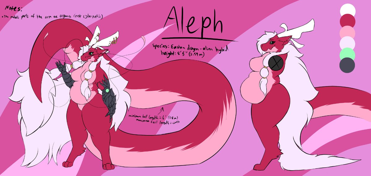 AriesDraw's tweet image. Forgot to post my refsheet here by accident, but yeah here's the Aleph redesign #furry #furryart