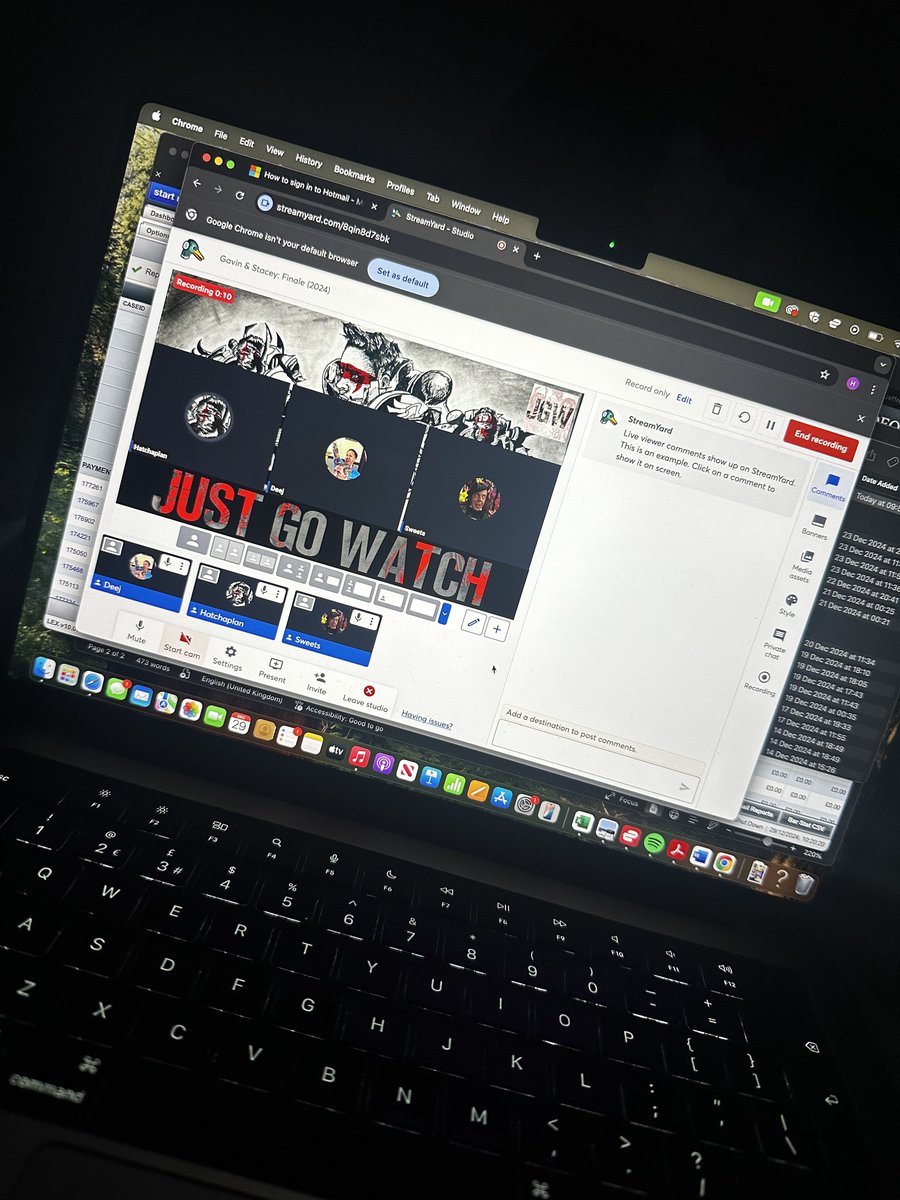 #Gavinandstacey review pod recording as we speak…