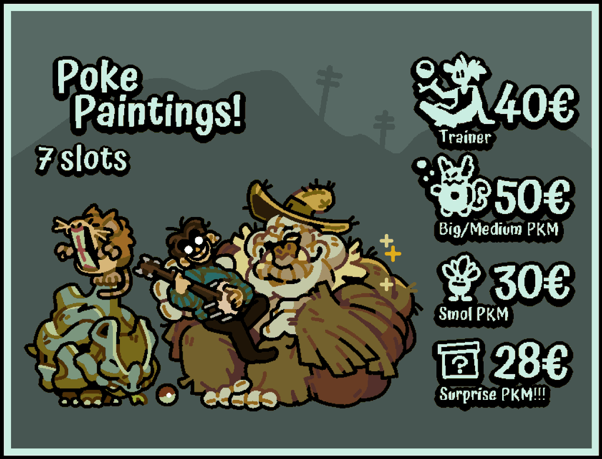 Comissions open! 🦍🦍🦍

I'll draw you by your pokepals, give me money🤲