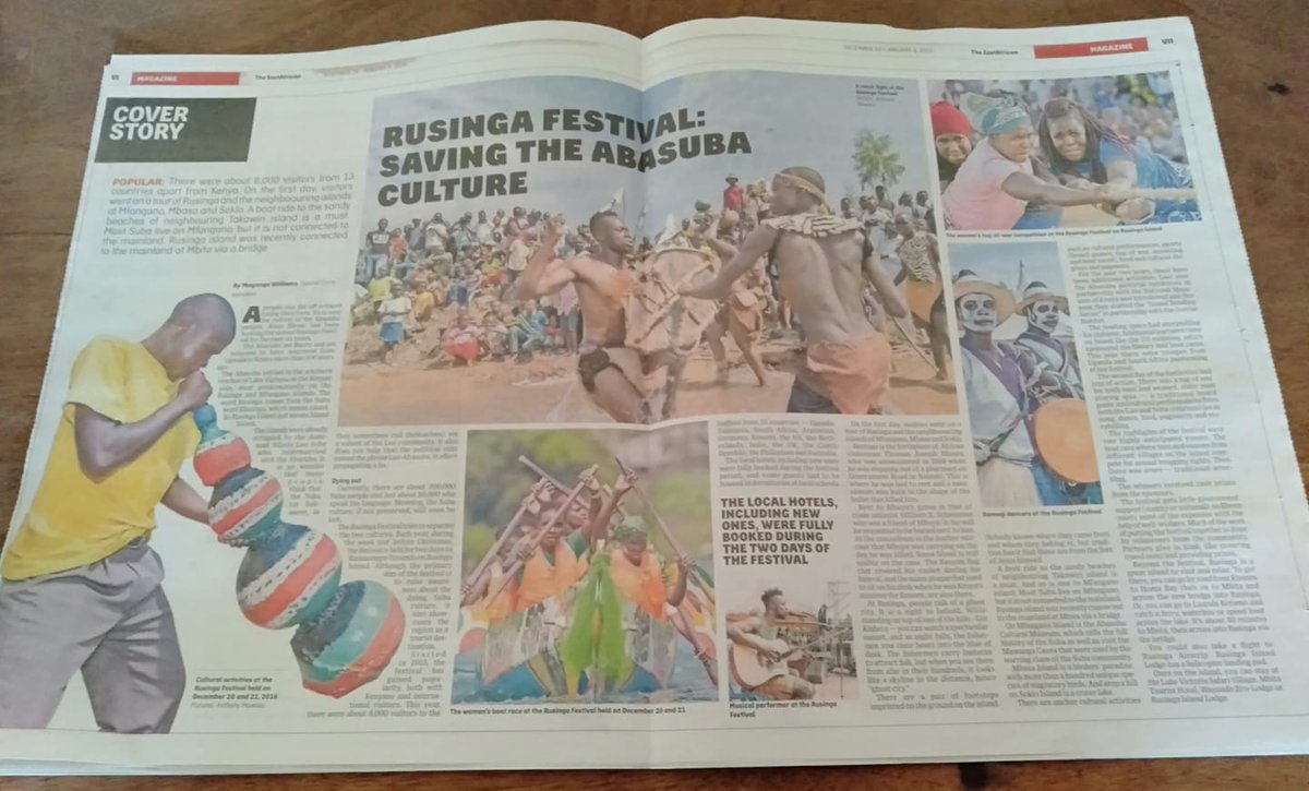 Rusinga Festival (@rusingafestival) on Twitter photo Today in History: Six years ago today, <a href="/theMagunga/">M A G U N G A</a> featured the #RusingaFestival in a stunning center spread for The East African. 😍We’re still grateful for this coverage and support. 🙏 Today in History: Six years ago today, <a href="/theMagunga/">M A G U N G A</a> featured the #RusingaFestival in a stunning center spread for The East African. 😍We’re still grateful for this coverage and support. 🙏