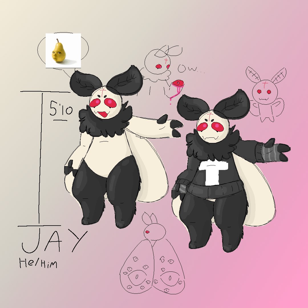 uglypesticide's tweet image. updated the ref sheet (literally just changed the head cuz i’m lazy and hate drawing 👹👹👹)